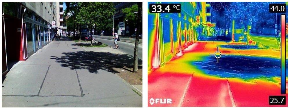 Teplotní monitoring ulice pořízen termokamerou